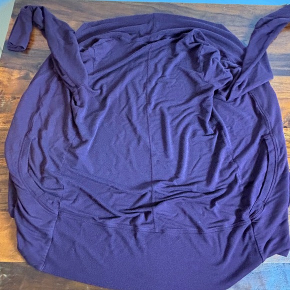 Athleta Womens Pranayama Wrap Cardigan Purple Modal Stretch Open Front Small - Picture 6 of 6